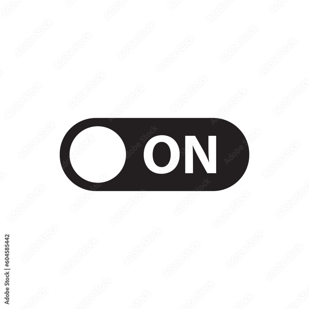 On off vector icon. Switch button flat sign design. On Off switch symbol pictogram. Power button icon. UX UI icon On off vector icon. Switch button flat sign design. On Off switch symbol pictogram. Power button icon. UX UI icon