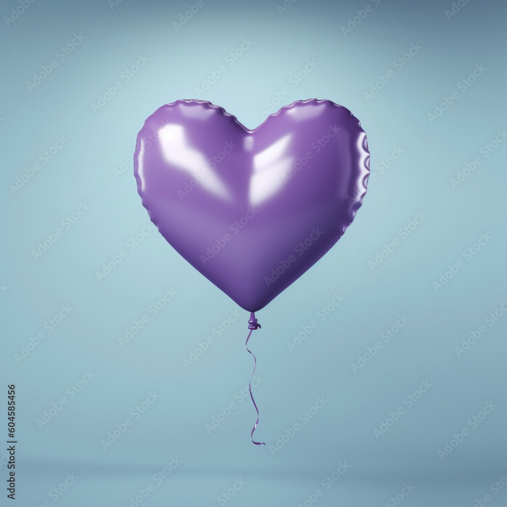 Heart shaped balloon created with generative AI.
