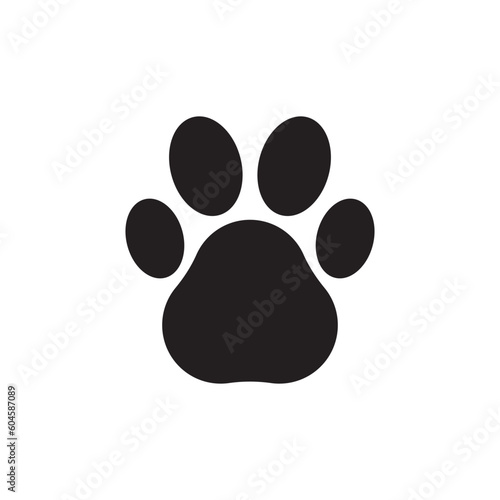 Paw vector icon. Animal paw icon. Dog and cat paw sign. Paw print symbol. Pet concept symbol pictogram. UX UI icon