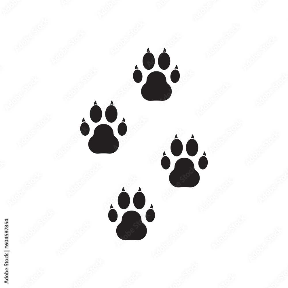 Fototapeta premium Paw vector icon. Animal paw icon. Dog and cat paw sign. Paw print symbol. Pet concept symbol pictogram. UX UI icon