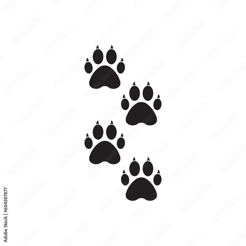 Fototapeta premium Paw vector icon. Animal paw icon. Dog and cat paw sign. Paw print symbol. Pet concept symbol pictogram. UX UI icon