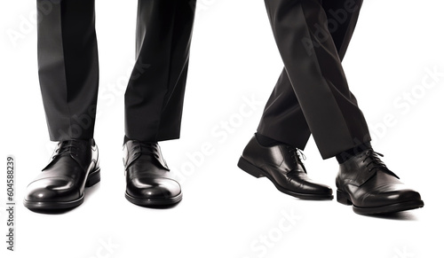 Business Man Feet Walking Isolated on Transparent Background - Generative AI 