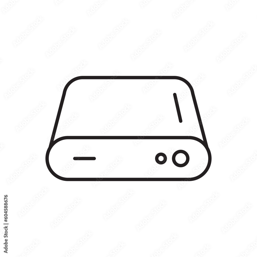 Hard drive vector icon. Hard disk drive flat sign. Portable Power bank icon symbol pictogram. UX UI icon Hard drive vector icon. Hard disk drive flat sign. Portable Power bank icon symbol pictogram. UX UI icon