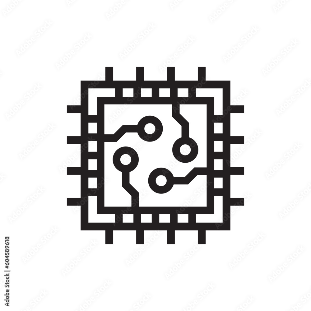 Processor vector icon. CPU microprocessor flat sign design. Computer chip symbol. Micro chip pictogram. Processor icon. CPU sign. UX UI icon Processor vector icon. CPU microprocessor flat sign design. Computer chip symbol. Micro chip pictogram. Processor icon. CPU sign. UX UI icon