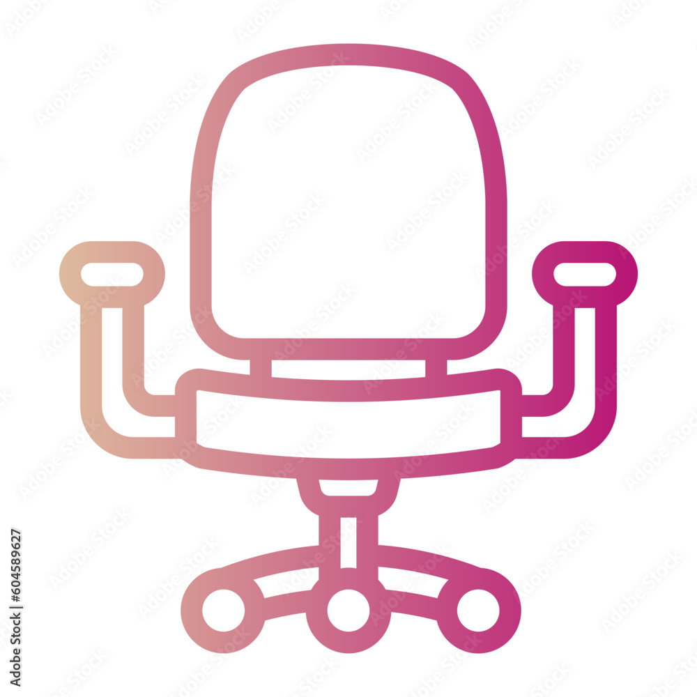 office chair gradient icon office chair gradient icon