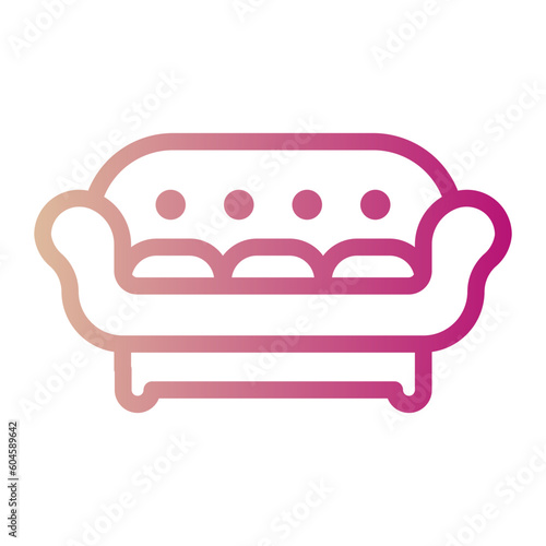 sofa gradient icon