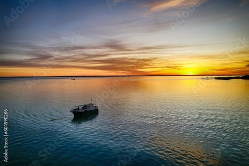 Boat sunset 