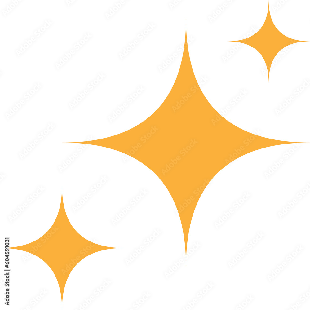 Orange sparkle star design elements, png isolate with transparent background for web, advertising, promotion. Orange sparkle star design elements, png isolate with transparent background for web, advertising, promotion.