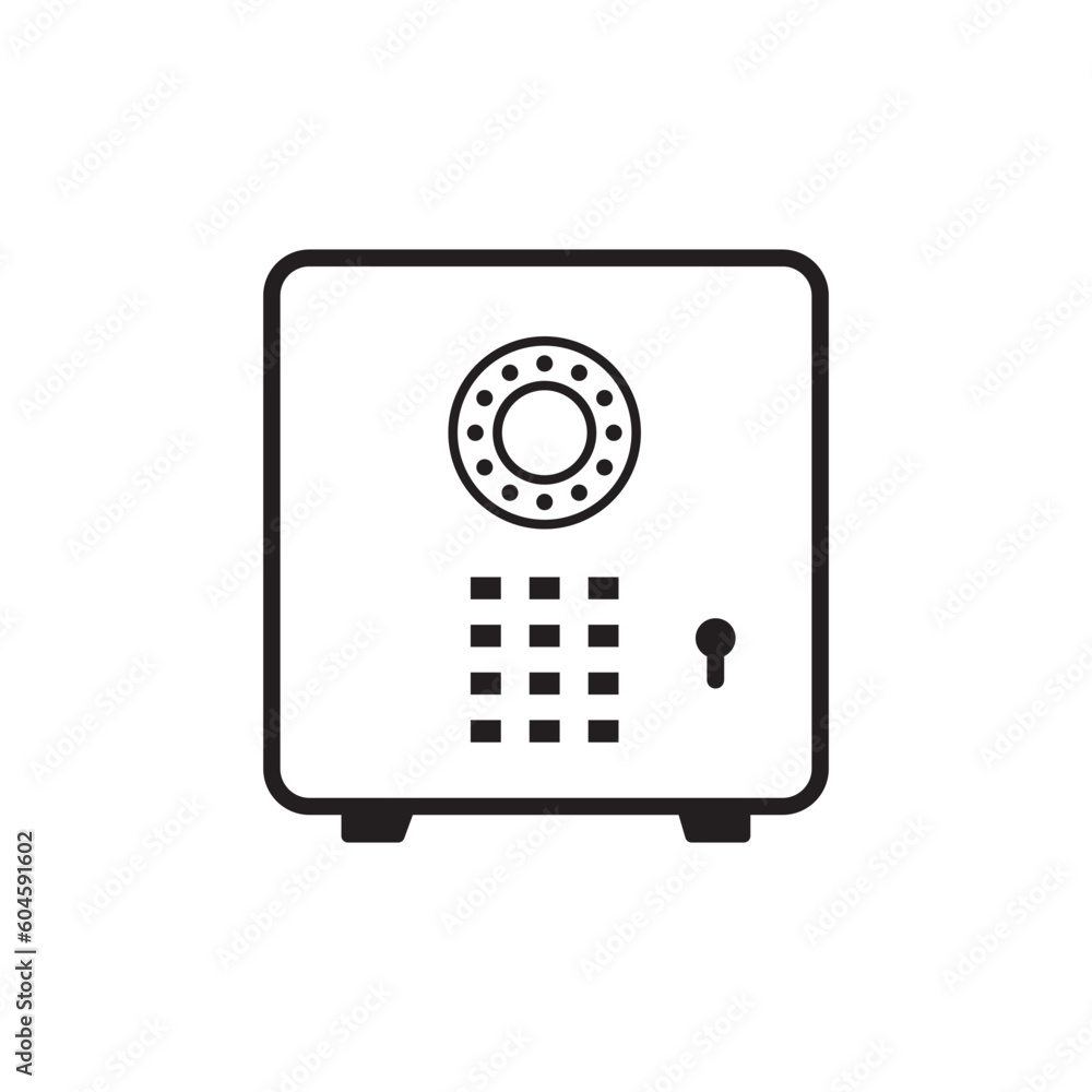 Bank safe box icon. Safe lock vector icon. Money safe flat sign design. Money safe symbol pictogram. UX UI vault icon Bank safe box icon. Safe lock vector icon. Money safe flat sign design. Money safe symbol pictogram. UX UI vault icon