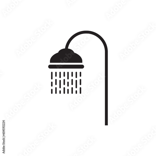 Shower vector icon. Bath flat sign design. Shower symbol pictogram. UX UI icon