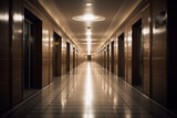 Blur image background of the corridor in mall image, Generative AI