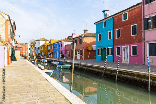 Stunning image of the Burano island on a bright day