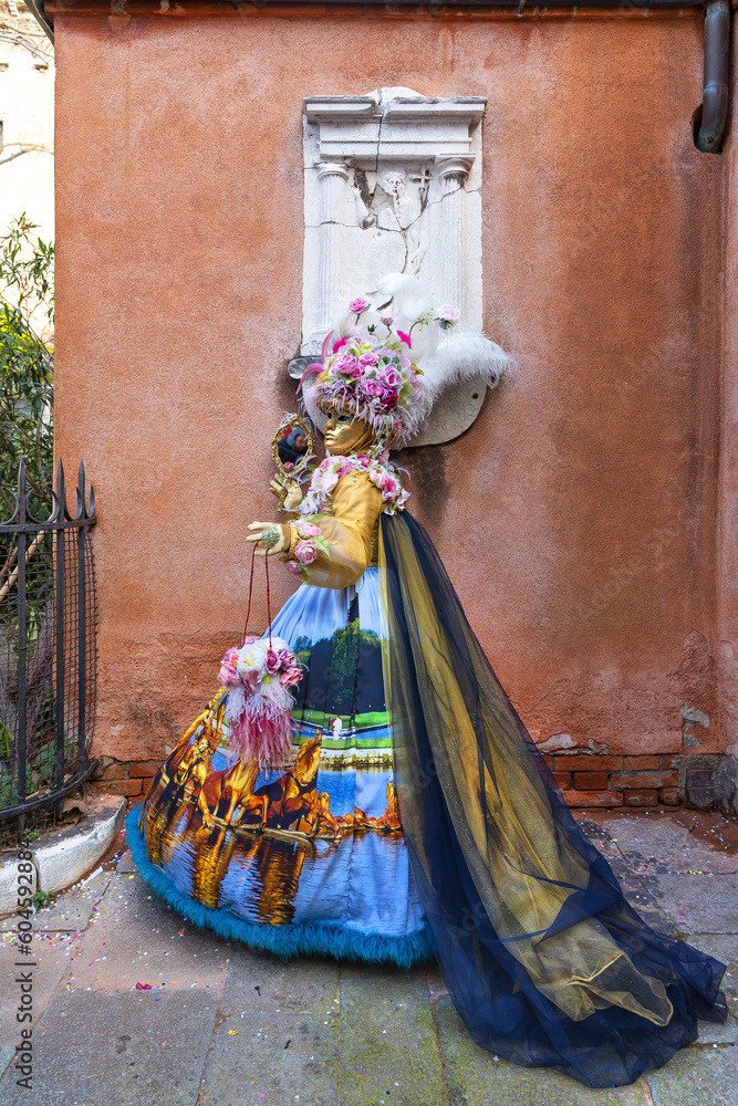 Beautiful lady masks during the Venice carnival