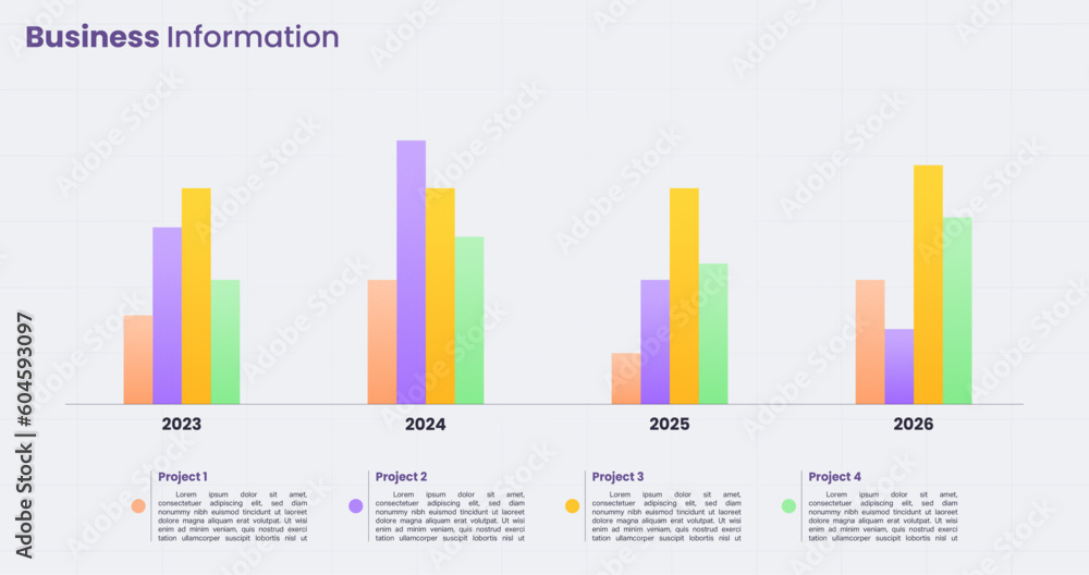 infographic comparison bar chart diagram template for 4 year business information concept infographic comparison bar chart diagram template for 4 year business information concept