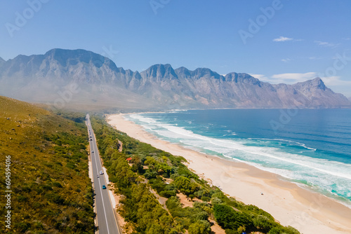 Kogelbay Beach Western Cape South Africa, Kogelbay Rugged Coast Line with spectacular mountain road. Garden route