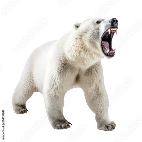 polar bear on a transparant background, PNG, Generative Ai