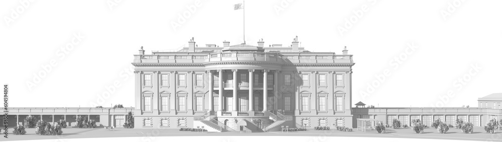 the white house all white cutout