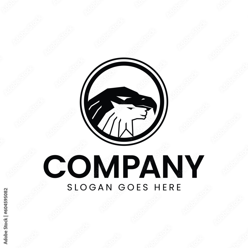 design a modern and minimalist logo head eagle and wolf design a modern and minimalist logo head eagle and wolf