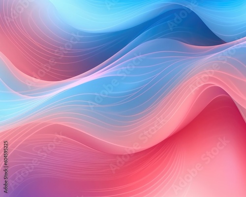 The illustration features a wavy, pastel-colored background with curved lines. (Generative AI)