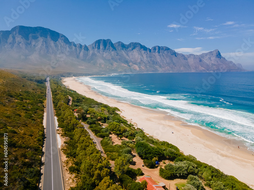 Kogelbay Beach Western Cape South Africa, Kogelbay Rugged Coast Line with spectacular mountain road. Garden route