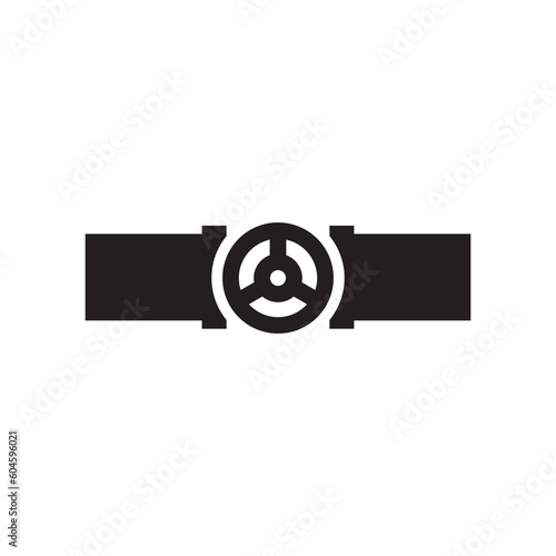 Gas pipeline vector icon. Tube flat sign design. Piping icon. Pipeline symbol pictogram. UX UI icon