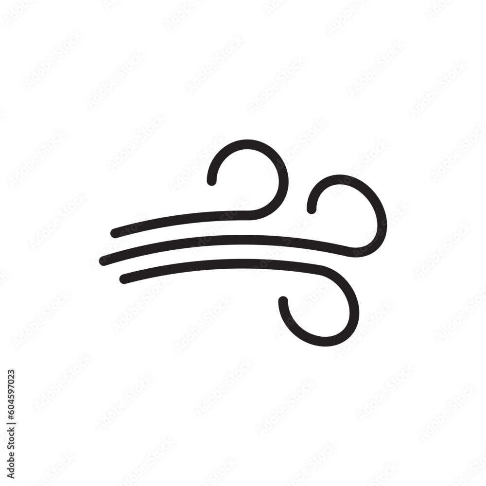Wind vector icon. Wind flow flat sign design. Weather wind symbol pictogram. UX UI icon Wind vector icon. Wind flow flat sign design. Weather wind symbol pictogram. UX UI icon