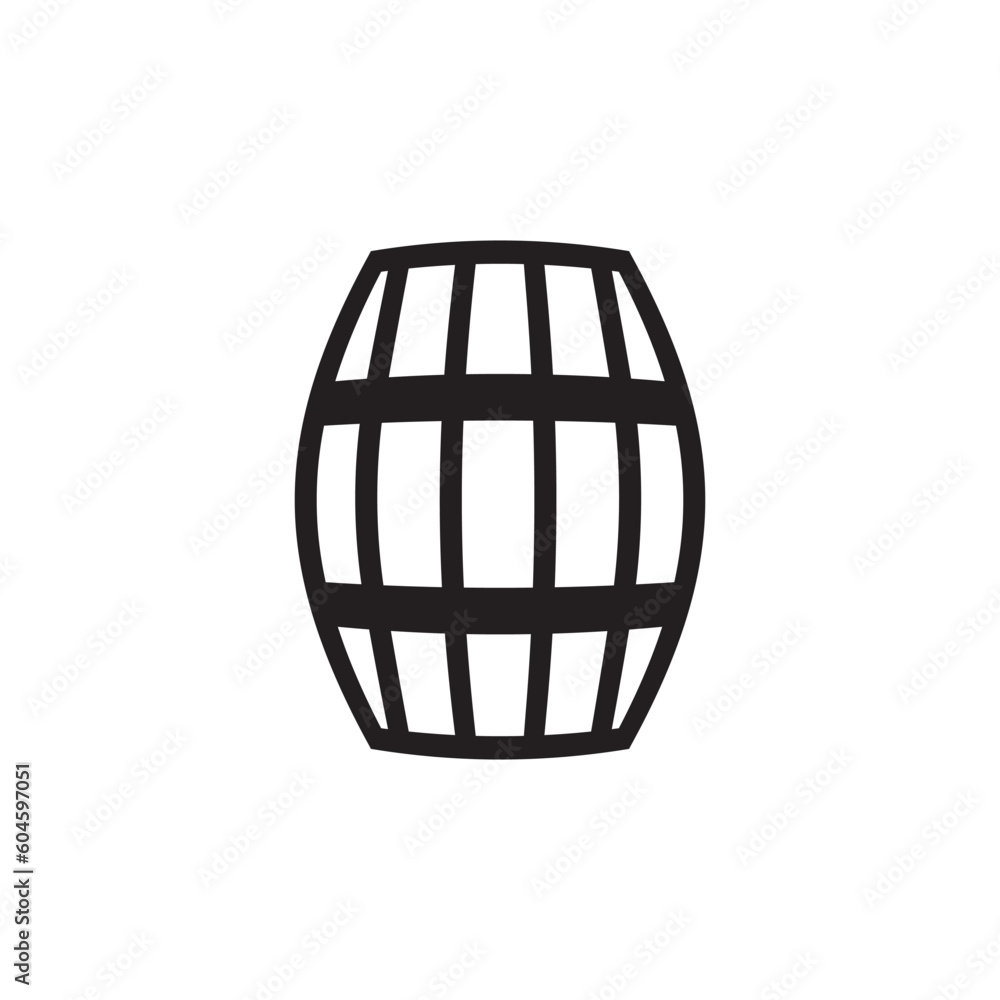 Wooden barrel vector icon. Wine barrel icon. Barrel flat sign design. Wine barrel symbol pictogram. UX UI icon Wooden barrel vector icon. Wine barrel icon. Barrel flat sign design. Wine barrel symbol pictogram. UX UI icon