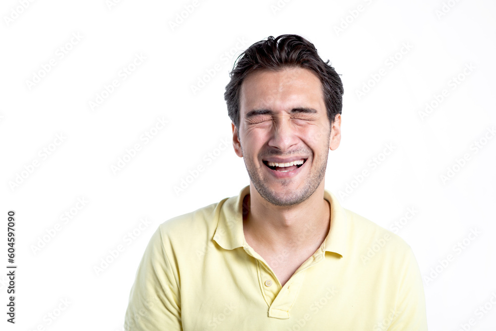 Portrait of cheerful happy man isolated on white background Portrait of cheerful happy man isolated on white background