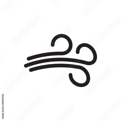 Wind vector icon. Wind flow flat sign design. Weather wind symbol pictogram. UX UI icon