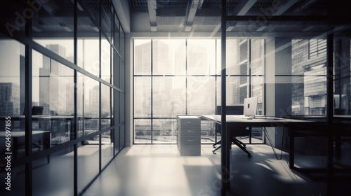 High-rise office  modern design  panoramic city view  suited for corporate meetings. Created by AI