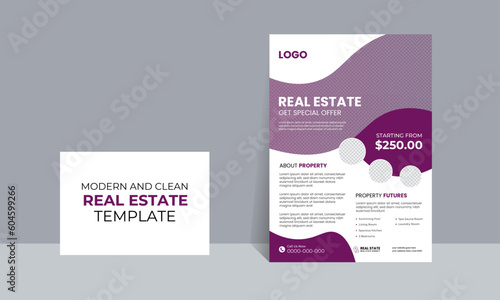 professional real estate flyer template, corporate real estate flyer design