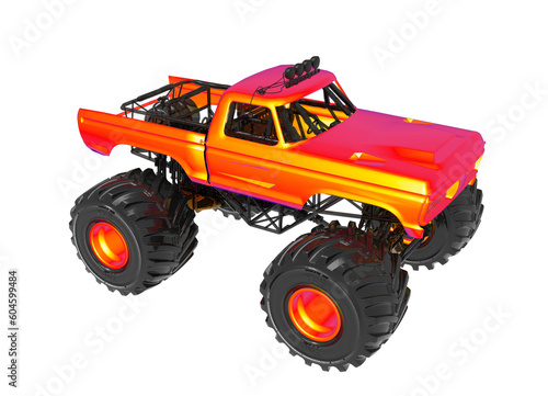 Monster truck 3d isolated