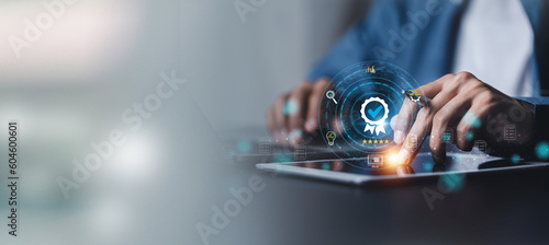 Fotografie Service Quality assurance, Guarantee, Standards, ISO , Standards quality assurance control standardisation and certification concept