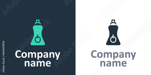 Logotype Sauce bottle icon isolated on white background. Ketchup, mustard and mayonnaise bottles with sauce for fast food. Logo design template element. Vector