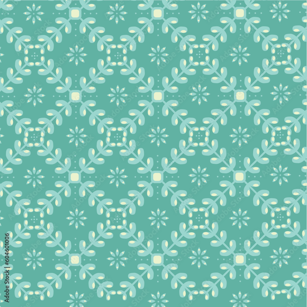 batik floral pattern background vector