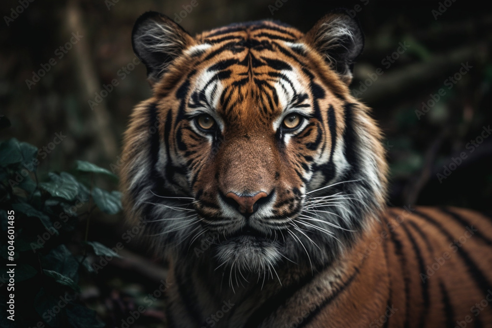 Portrait of a tiger. generated ai Portrait of a tiger. generated ai