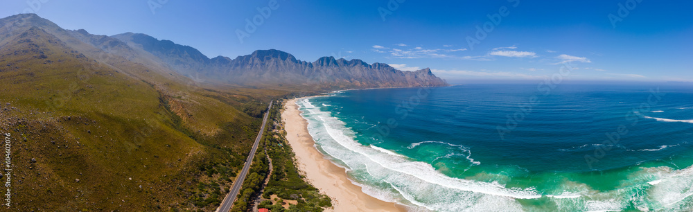 Kogelbay Beach Western Cape South Africa, Kogelbay Rugged Coast Line with spectacular mountain road. Garden route