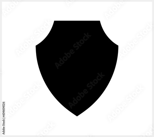 Shield, guard icon isolated. Stencil filled flat sign. Vector stock illustration. EPS 10