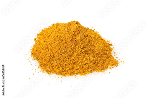 Fototapeta Naklejka Na Ścianę i Meble -  Heap of curry powder isolated on white