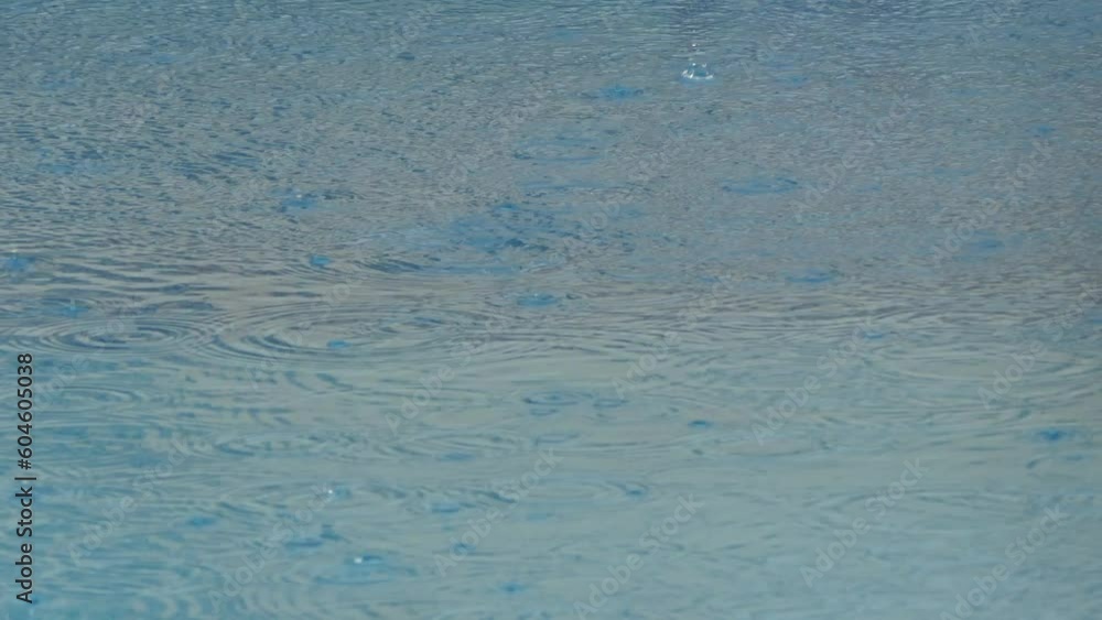 Heavy rain on swimming pool water full screen. Abstract texture background. Heavy rain on swimming pool water full screen. Abstract texture background.