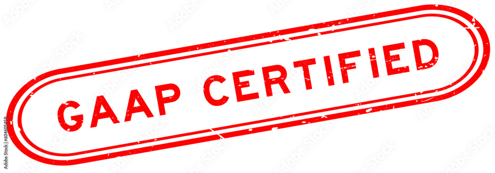 Grunge red GAAP (Abbreviation of Generally accepted accounting principles) certified. word rubber seal stamp on white background Grunge red GAAP (Abbreviation of Generally accepted accounting principles) certified. word rubber seal stamp on white background