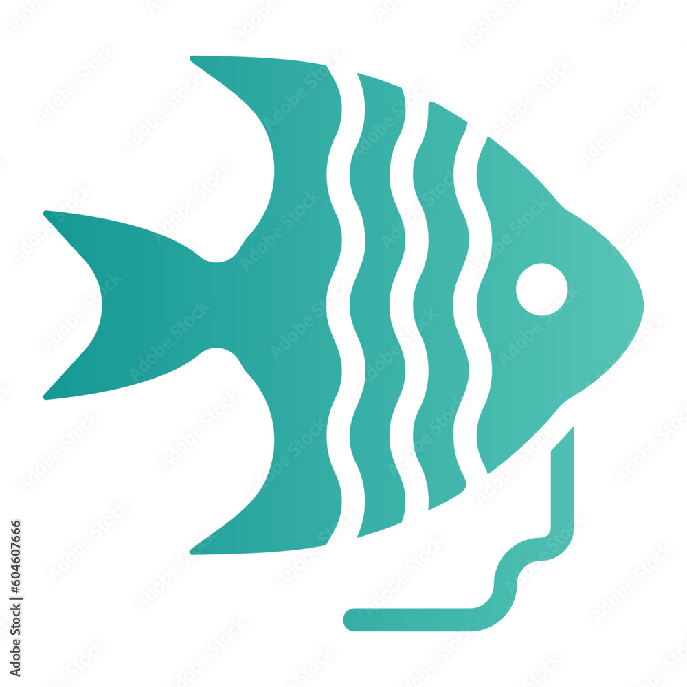 Naklejka premium angelfish gradient icon