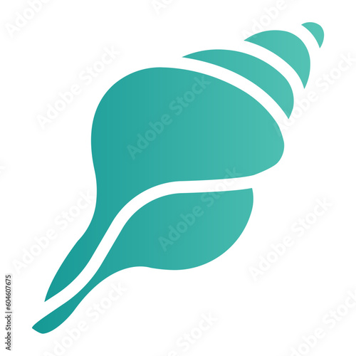 conch shell gradient icon