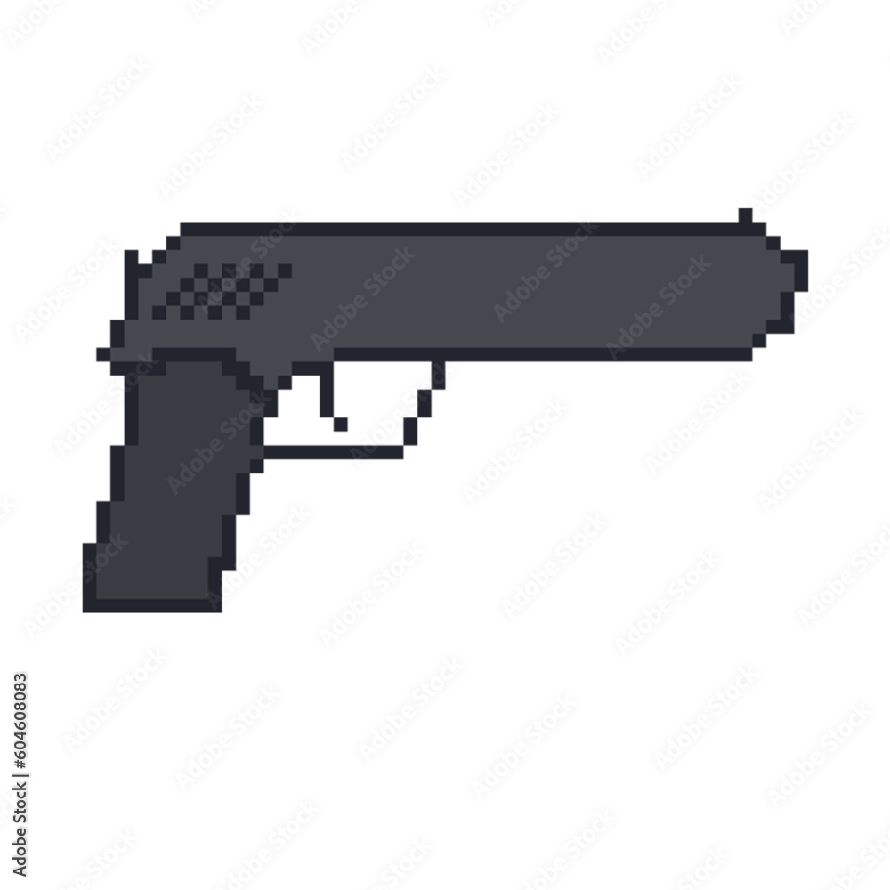 handgun pixel art