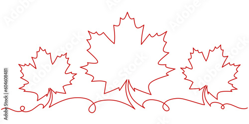 Canada day line art style vector illustration, canada day background