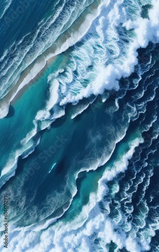Sea. The waves. Ai generated technology © inteamvideo