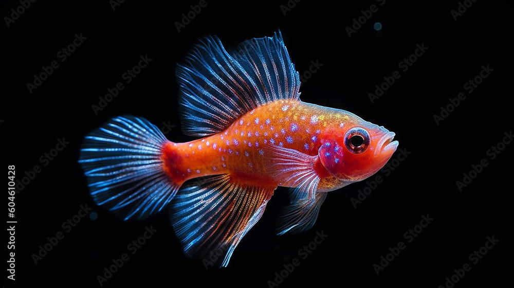 A pygmy fish swimming,Generative AI A pygmy fish swimming,Generative AI