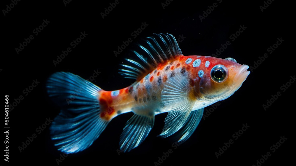 A pygmy fish swimming,Generative AI A pygmy fish swimming,Generative AI