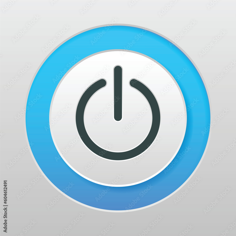 Power button front device panel vector icon Power button front device panel vector icon