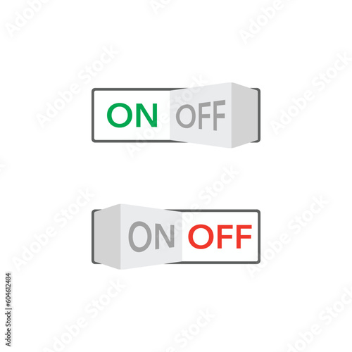 Switch button or turn on turn off power
